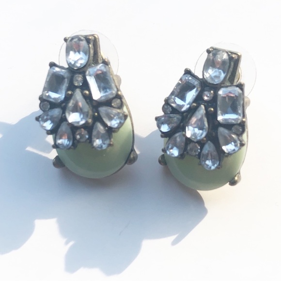 Anthropologie X BaubleBar Seastone and Rhinestone Pierced Earrings - Picture 3 of 10